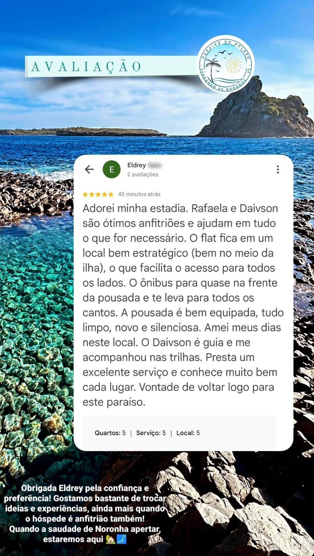 Paraiso Do Boldro Flat 费尔南多 - 迪诺罗尼亚 外观 照片